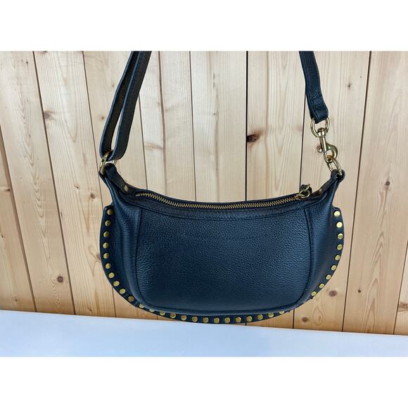 Isabel Marant Oskan Moon Shoulder Bag- Black, about 12 x 7.5 " - Picture 2 of 6